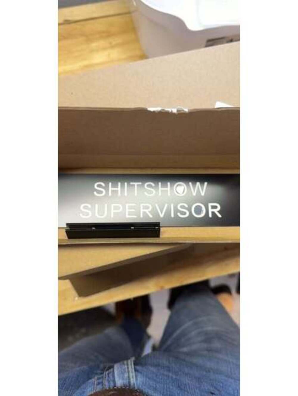 Shitshow Supervisor Nameplate